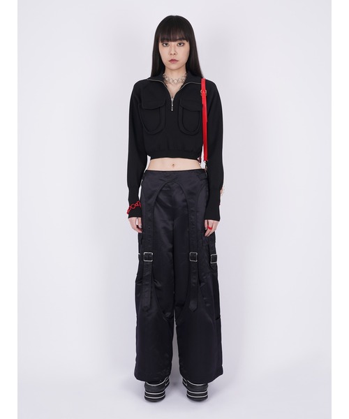 「PAMEO POSE」 長袖ニット FREE ブラック レディース PAMEO POSE 「PAMEO POSE」 長袖ニット FREE ブラック