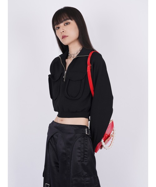 「PAMEO POSE」 長袖ニット FREE ブラック レディース PAMEO POSE 「PAMEO POSE」 長袖ニット FREE ブラック