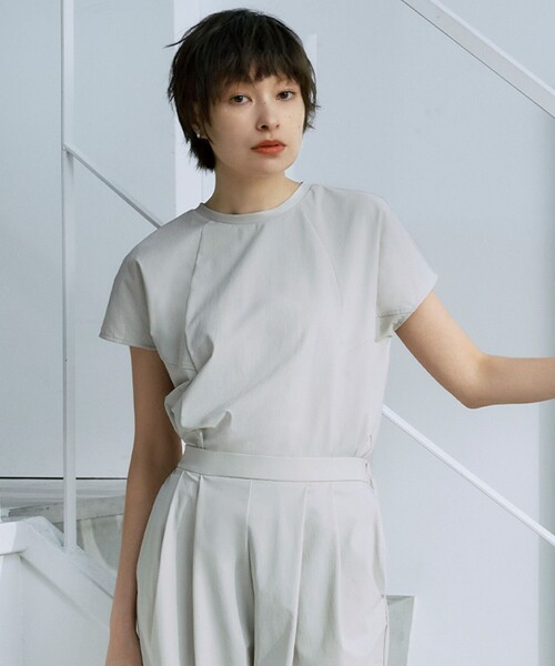 tシャツ アトラストリコット フレンチスリーブトップス レディース