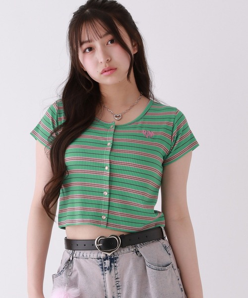 【専用ページ】りぴぴ様　8/14迄到着 repipi armario tシャツ マルチボーダーチビトップス キッズ