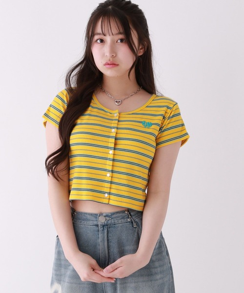 repipi armario tシャツ マルチボーダーチビトップス キッズ