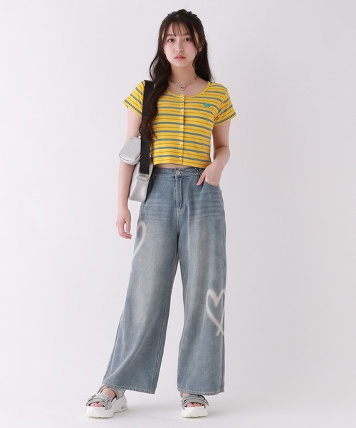 repipi armario tシャツ マルチボーダーチビトップス キッズ