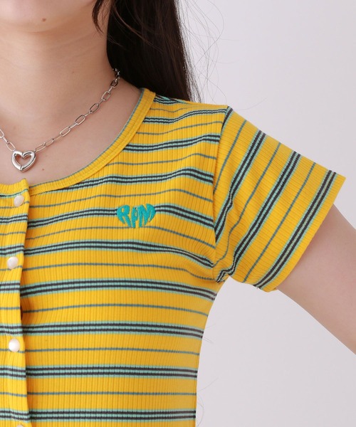 repipi armario tシャツ マルチボーダーチビトップス キッズ