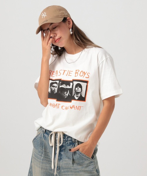 新品 今期 ヴィンテージライクラペルカラー半袖シャツ オフホワイト BAYFLOW tシャツ 「ヴィンテージライク」グラフィックバンドT