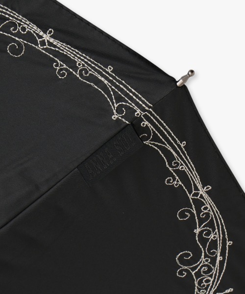ANNA SUI 折りたたみ傘 バタフライアーチラメ刺繍晴雨兼用