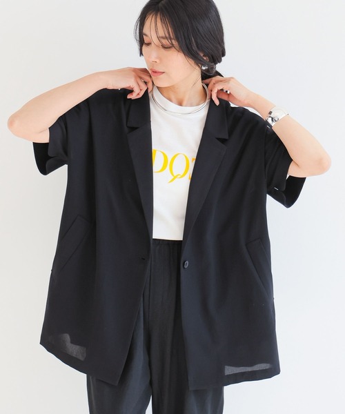【BARNYARDSTORM】新品♡美品　2WAYスリーブポプリンシャツ　黒　M 2WAYスリーブポプリンシャツ｜バンヤードストームの通販｜&mall
