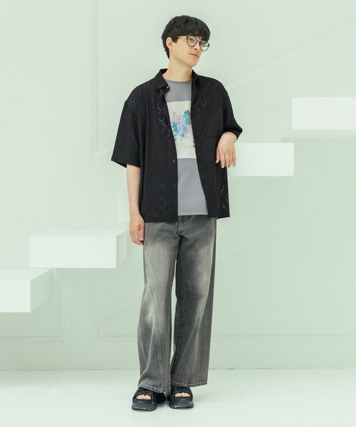 tシャツ アートペイントプリントT / 283520 メンズ レディース | LAKOLE | 03