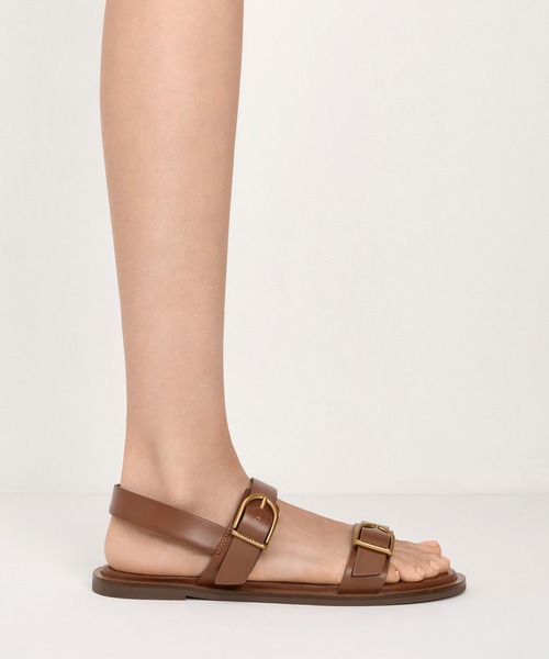 CHARLES ＆ KEITH サンダル ダブルバックルストラップ スリング