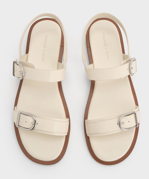 CHARLES & KEITH サンダル CHARLES ＆ KEITH（チャールズ&キース） サンダル ダブルバックル