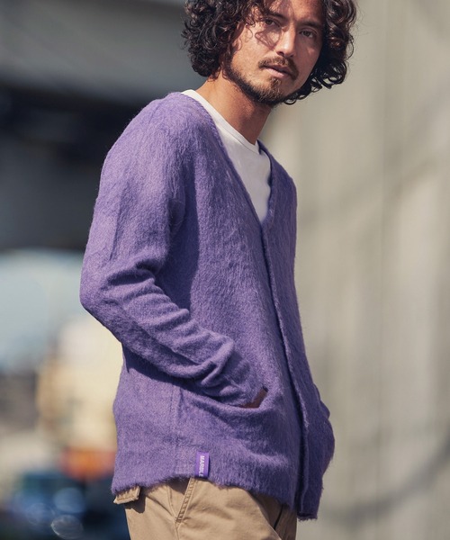 「MARBLES」 ニットカーディガン M オレンジ メンズ_画像9