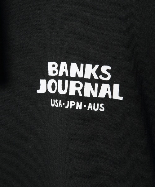 「BANKS」 プルオーバーパーカー MEDIUM ダークブラック メンズ_画像9