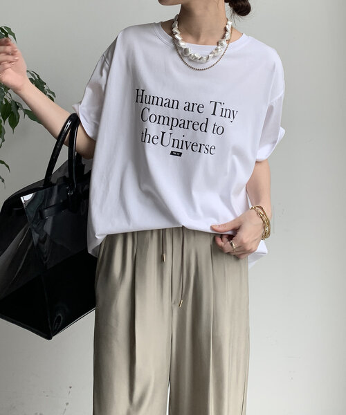 tシャツ 「WEB限定」HUMAN ARE TINY 半袖TEE レディース
