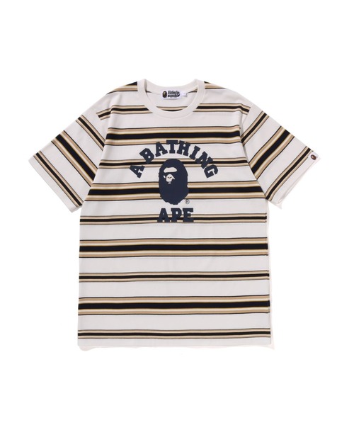 【A BATHING APE】COLLEGE STRIPE TEE 要在庫確認 A BATHING APE tシャツ COLLEGE STRIPE TEE メンズ レディース