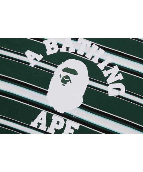 【A BATHING APE】COLLEGE STRIPE TEE 要在庫確認 COLLEGE STRIPE TEE | bape.com