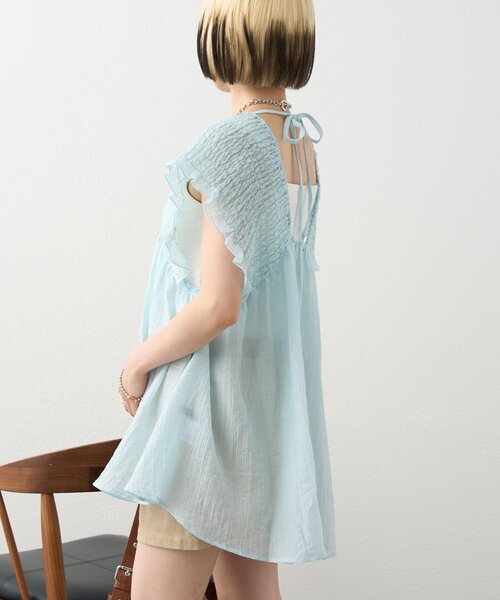 w closet ブラウス シャツ 「2WAY/3色展開」シャーリング