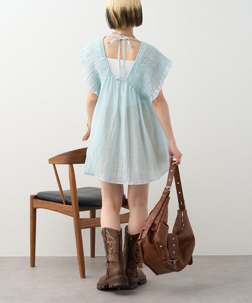 w closet ブラウス シャツ 「2WAY/3色展開」シャーリング