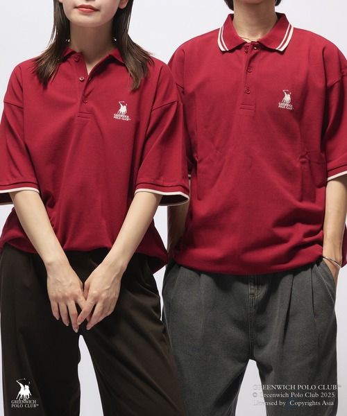 ポロシャツ ポロ 「*anobody* / アノバディー」Suede-touch Embroidered Polo Shirt/ スエードタッチ エン anobody ポロシャツ ポロ 「*anobody* / アノバディー」Suede