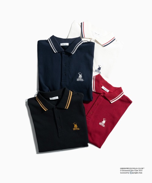 Adoon plain ポロシャツ GREENWICH POLOCLUB MOSS STITCH POLO