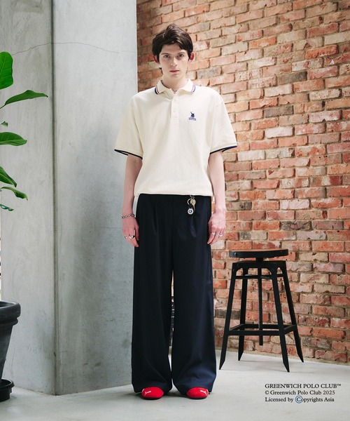 Adoon plain ポロシャツ GREENWICH POLOCLUB MOSS STITCH POLO SHIRT