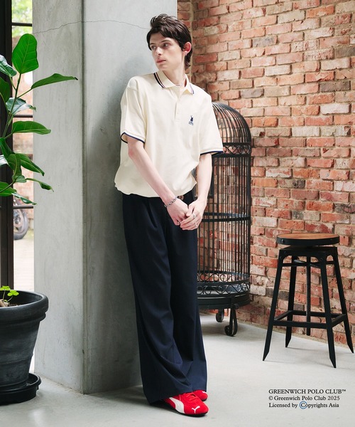 Adoon plain ポロシャツ GREENWICH POLOCLUB MOSS STITCH POLO SHIRT