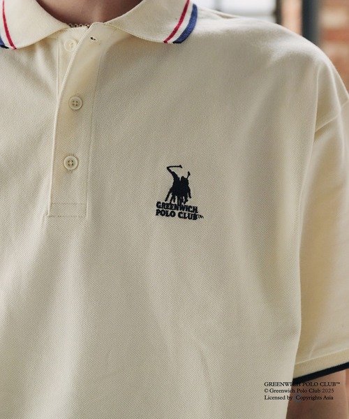 ポロシャツ ポロ 「*anobody* / アノバディー」Suede-touch Embroidered Polo Shirt/ スエードタッチ エン anobody ポロシャツ ポロ 「*anobody* / アノバディー」Suede