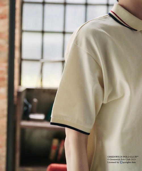 Adoon plain ポロシャツ GREENWICH POLOCLUB MOSS STITCH POLO SHIRT