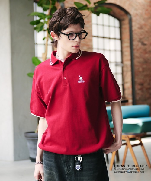 Adoon plain ポロシャツ GREENWICH POLOCLUB MOSS STITCH POLO