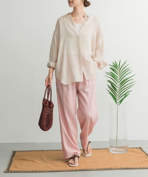 URBAN RESEARCH DOORS リネンパンツ URBAN RESEARCH DOORS パンツ リネンイージーパンツ レディース