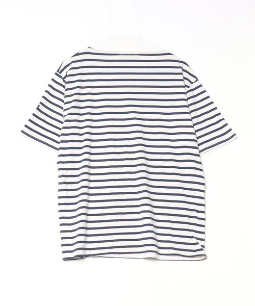 「SAINT JAMES」 ボーダー柄半袖Tシャツ 44 ホワイト レディース