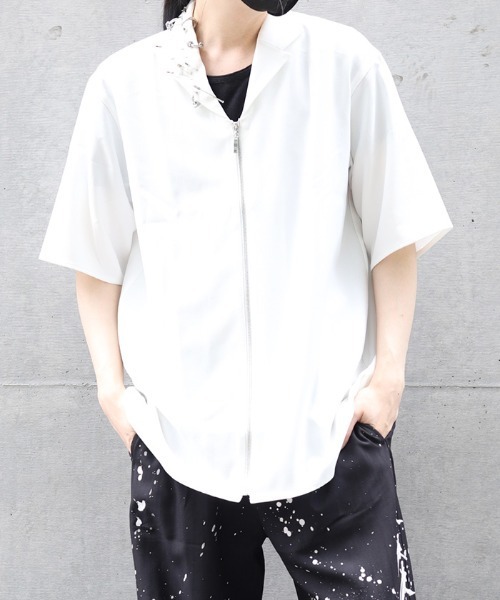 REZEN（リゼン） シャツ 椿テーラー襟ZIPシャツ メンズ : ZOZOTOWN