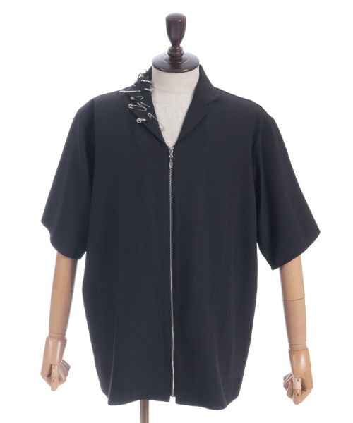 REZEN（リゼン） シャツ 椿テーラー襟ZIPシャツ メンズ : ZOZOTOWN