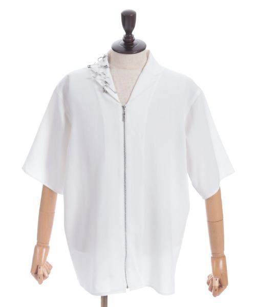 REZEN（リゼン） シャツ 椿テーラー襟ZIPシャツ メンズ : ZOZOTOWN