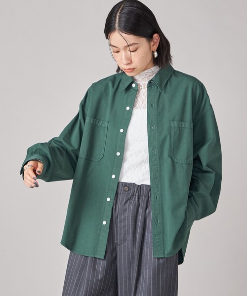ブラウス シャツ SOFT WASHED COTTON レディース ブラウス シャツ 「洗える」コットンアセVis ストライプ シャツ