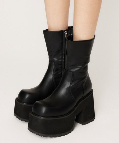 SLY（スライ） ブーツ CHUNK SOLE COVERED BOOTS チャンクソール