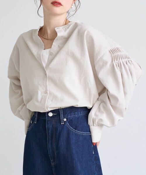 coen（コーエン） ブラウス シャツ 「再入荷 / 新色追加」ピンタック