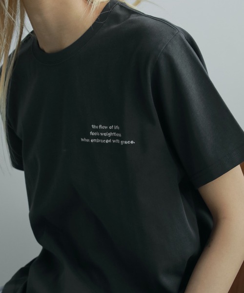 anuke（アンヌーク） tシャツ 半袖 Embroidery Logo T-shirts 