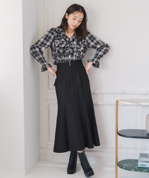 美品♡マチャット　オーバーサイズ　チェックブラウス MACHATT】マチャット ギンガムチェック オーバーブラウス 【公式通販】