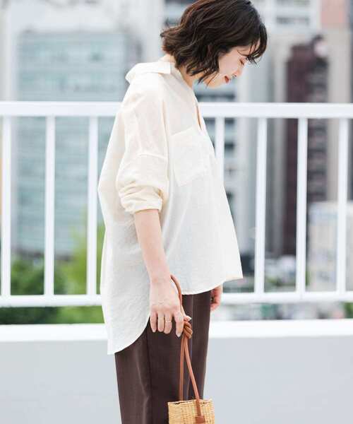 「ITEMS URBANRESEARCH」 7分袖ブラウス FREE ブラック レディース_画像4