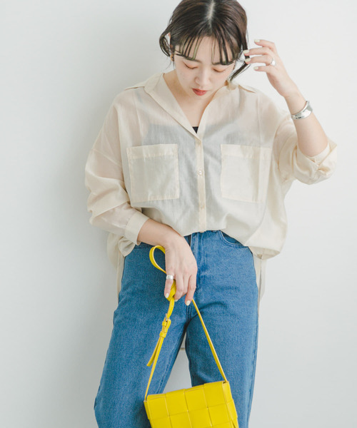 「ITEMS URBANRESEARCH」 7分袖ブラウス FREE ブラック レディース_画像8