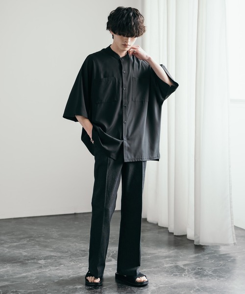 「Rocky Monroe」 半袖シャツ L ブルー メンズ_画像4