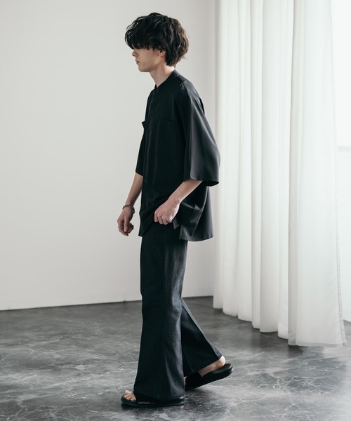 「Rocky Monroe」 半袖シャツ L ブルー メンズ_画像5