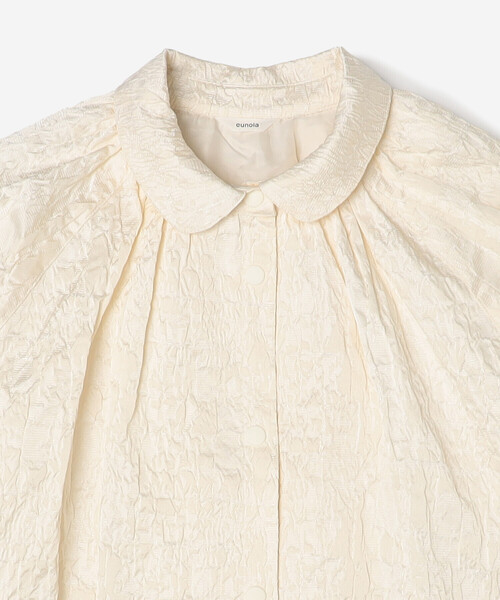 Bshop コート アウター eunoia | ジャガード ラウンドカラーロング