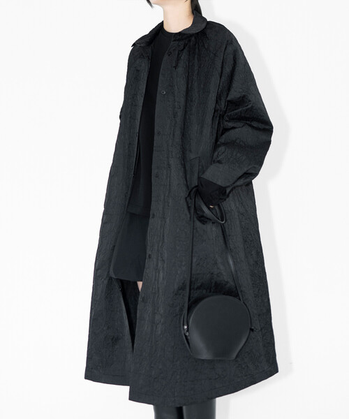 ジャケット・アウター eunoia Jane coat Bshop コート アウター eunoia | ジャガード ラウンドカラーロング