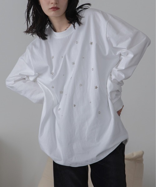tシャツ ランダムスタッツロングTシャツ/ユニセックス/新色追加