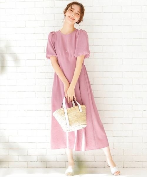 「SWINGLE」 半袖ワンピース MEDIUM ラベンダー レディース_画像2