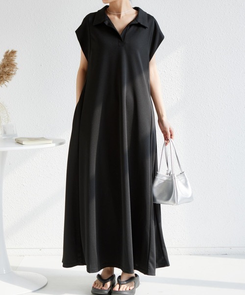 「MAISON DE THERESE」 ノースリーブワンピース FREE ネイビー レディース_画像3