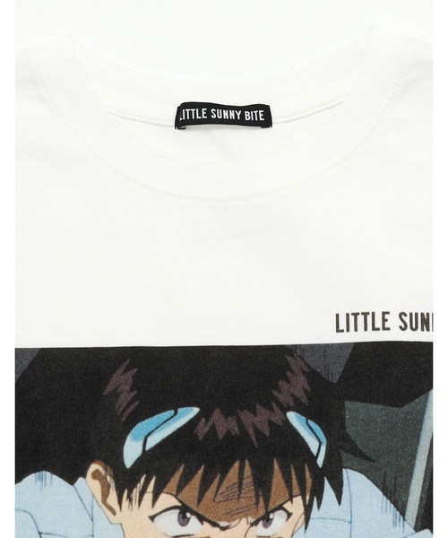 「Little sunny bite」 半袖Tシャツ MEDIUM ブルー レディース_画像4