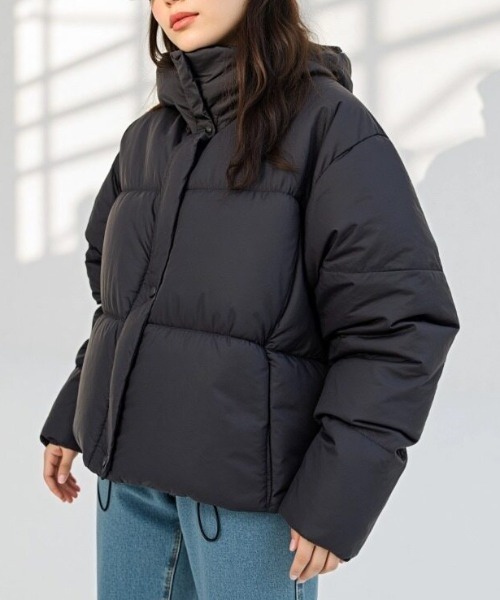 cammie ダウンコート ダウンジャケット 裾ドロスト中綿ジャケット