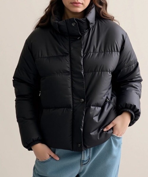 cammie ダウンコート ダウンジャケット 裾ドロスト中綿ジャケット