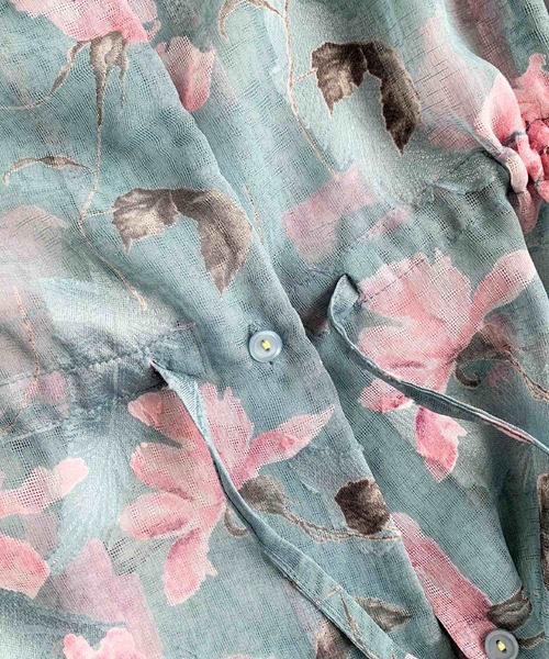「Q」 ノースリーブワンピース MEDIUM ネイビー レディース_画像6